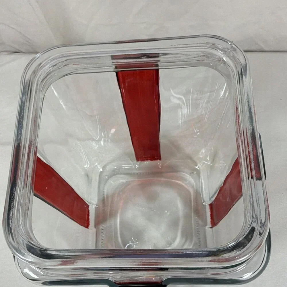 Winterberry Lane Glass Gift Box Drink Dispenser | Christmas Beverage Server